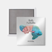 Magnet de Carré photo personnalisé (Recto/Verso)