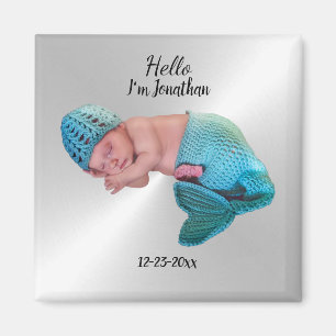 Magnet de Carré photo personnalisé