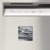 Magnet de Carrés de plage noir et blanc (In Situ (Lave-vaisselle))