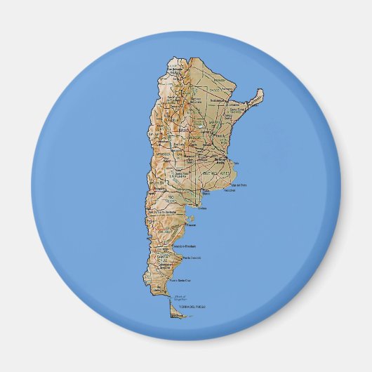 Magnet de carte Argentine (Devant)
