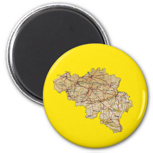Magnet de carte Belgique