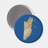 Magnet de carte Belize (Recto/Verso)