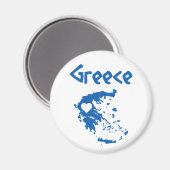 Magnet de carte de la Grèce (Recto/Verso)