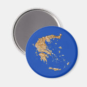 Magnet de carte de la Grèce (Recto/Verso)