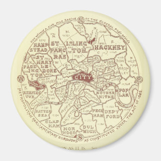 Magnet de carte de Londres