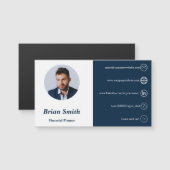 Magnet de Carte de visite blanc du planificateur f (Devant / Derrière)