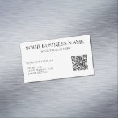 Magnet de Carte de visite de code QR noir moderne (In Situ)