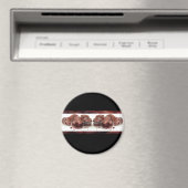 Magnet de Carte de visite de cupcake Brown et noir (In Situ (Lave-vaisselle))