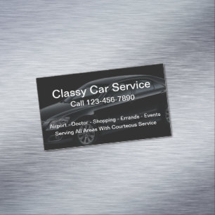Magnet de carte de visite de service de taxi de cl