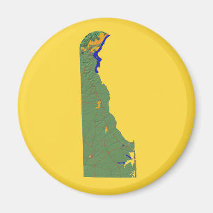Magnet de carte Delaware