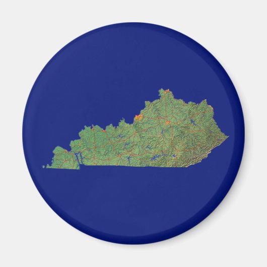 Magnet de carte du Kentucky (Devant)