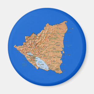 Magnet de carte du Nicaragua