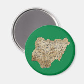 Magnet de carte du Nigeria (Recto/Verso)