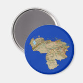 Magnet de carte du Venezuela (Recto/Verso)