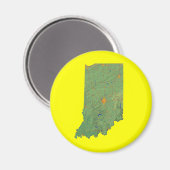 Magnet de carte Indiana (Recto/Verso)