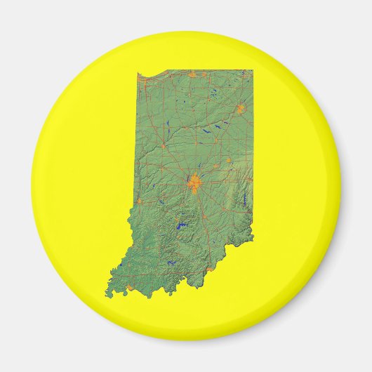 Magnet de carte Indiana (Devant)
