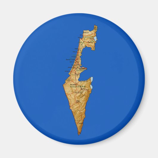 Magnet de carte Israël (Devant)