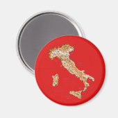 Magnet de carte Italie (Recto/Verso)