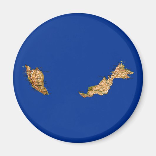 Magnet de carte Malaisie (Devant)