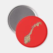 Magnet de carte Norvège (Recto/Verso)