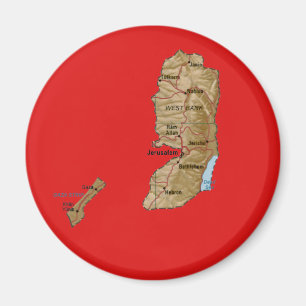 Magnet de carte Palestine