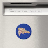 Magnet de carte République Dominicaine (In Situ (Lave-vaisselle))