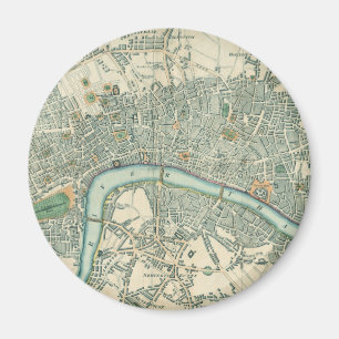 Magnet de carte vintage Londres