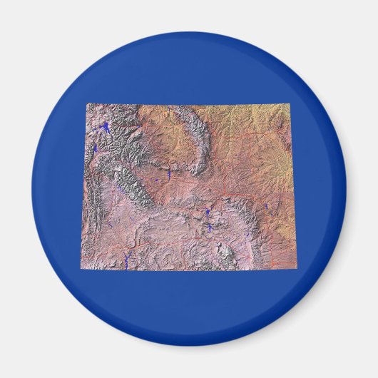 Magnet de carte Wyoming (Devant)