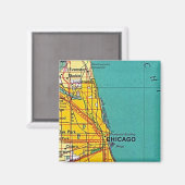 Magnet de cartes de Chicago (Recto/Verso)