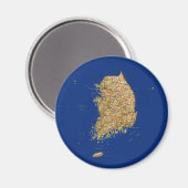 Magnet de cartes de Corée du Sud (Recto/Verso)