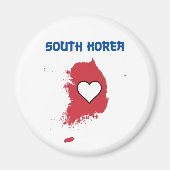Magnet de cartes de Corée du Sud (Devant)