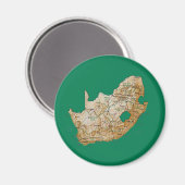 Magnet de cartes de l'Afrique du Sud (Recto/Verso)