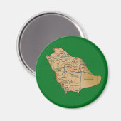 Magnet de cartes de l'Arabie Saoudite (Recto/Verso)