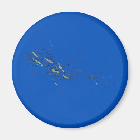 Magnet de cartes des Îles Salomon (Devant)