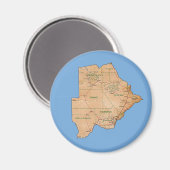 Magnet de cartes du Botswana (Recto/Verso)