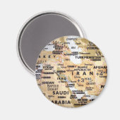 Magnet de cartes du Moyen-Orient (Recto/Verso)