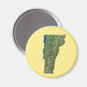 Magnet de cartes du Vermont (Recto/Verso)