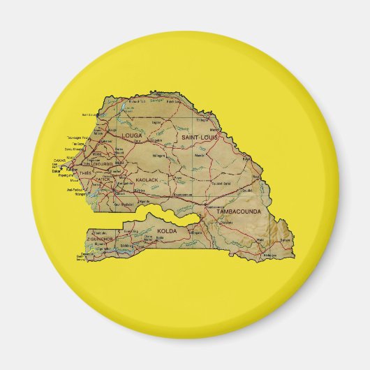 Magnet de cartes Sénégal (Devant)