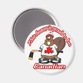 Magnet de castor canadien (Recto/Verso)