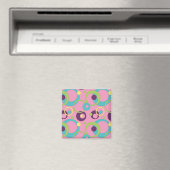 Magnet de cercles roses funky (In Situ (Lave-vaisselle))