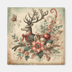 Magnet de cerfs de Noël classique