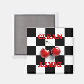 Magnet de cerises en carton (Recto/Verso)