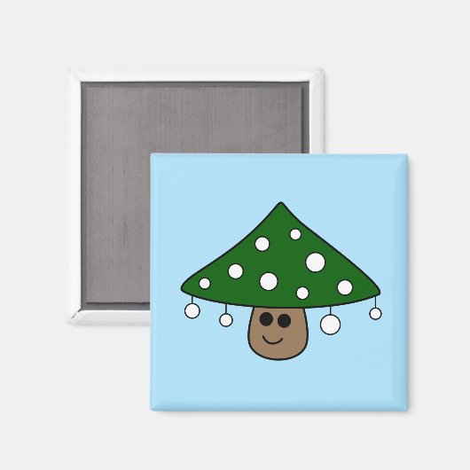 Magnet de champignons d'arbre de Noël (Recto/Verso)