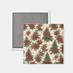 Magnet de charme de Noël à feuillage persistant