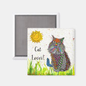 Magnet de chat 2 pouces (Recto/Verso)