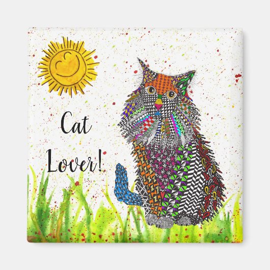 Magnet de chat 2 pouces (Devant)