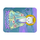 Magnet de chat bouddhiste Serenity Meow (Horizontal)