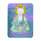 Magnet de chat bouddhiste Serenity Meow (Vertical)