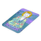 Magnet de chat bouddhiste Serenity Meow (Côté Gauche)