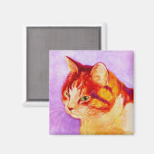 Magnet de chat Calico - "Mango" (Recto/Verso)
